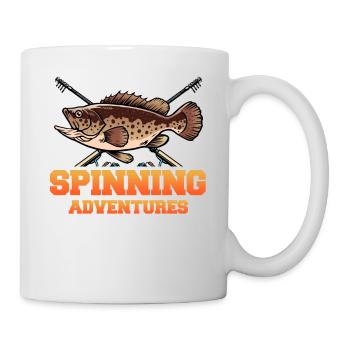 Fishing, Angler, Fisherman Fishing and Pike Fishing - Mug - white - Right