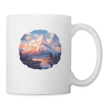 Mountain Mountains Mountain Mountains Mountain Landscape Mountaineer - Mug - white - Right