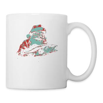 Drôle Père Noël Pêche Merry Fishmas Noël - Mug blanc - blanc - Droite