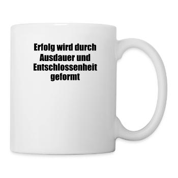 Fitness - Erfolg wird durch Ausdauer und - Tasse - Weiß - Rechts