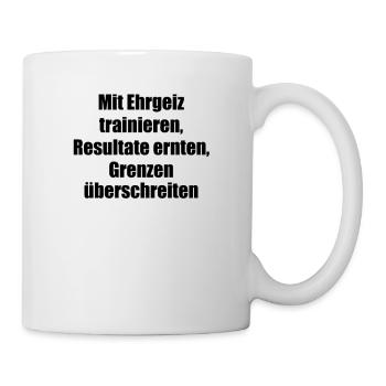 Fitness - Mit Ehrgeiz trainieren, Resultate - Tasse - Weiß - Rechts