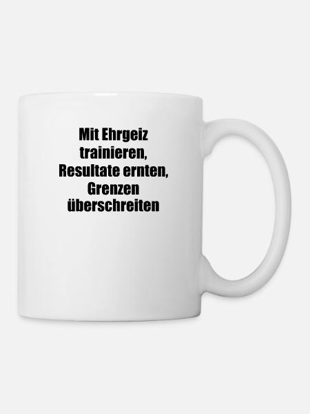 Fitness - Mit Ehrgeiz trainieren, Resultate - Tasse - Weiß