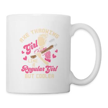 Axe Throwing Girl Like A Regular Girl Thrower Hatc - Tasse - Weiß - Rechts