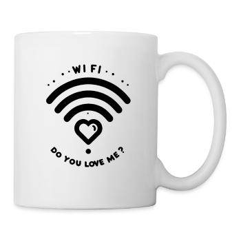 WIFI Tu m’aimes ? - Mug blanc - blanc - Droite
