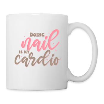 Faire des ongles, c’est mon technicien cardio manucure tech - Mug blanc - blanc - Droite