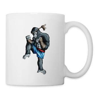 Kickboxing Singe Orang-outan Kampsport Boxer Singe - Mug blanc - blanc - Droite