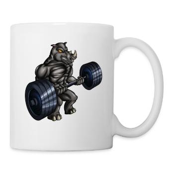 Rhino Gym Training Bodybuilder Sport Muscles - Mug - white - Right