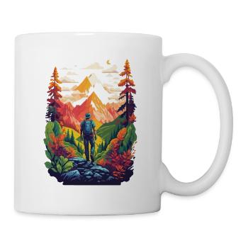 Randonnée dans la nature, la montagne et la forêt - Mug blanc - blanc - Droite