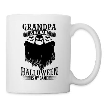 Grandpa Is My Name Halloween Is My Game - Hallowee - Mug - white - Right
