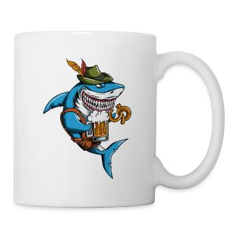 Village Festival, Holiday, Beer, Drinking, Shark, Traditional Costume Outfit - Mug - white - Right