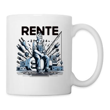 Rente Pensionist Pensionierung 2024 Mann & Frau - Tasse - Weiß - Rechts