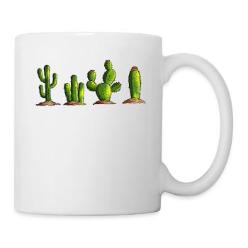 Wüstenpflanze Kaktus Kakteen Mexiko Wüste Garten - Tasse - Weiß - Rechts