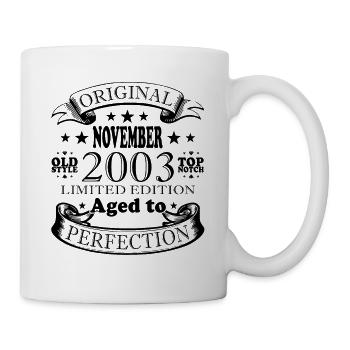 Novembre 2003 Anniversaire Novembre 2003 Novembre - Mug blanc - blanc - Droite