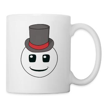 Freundlich nett Emotionen Gefühle Gesicht Hut - Tasse - Weiß - Rechts