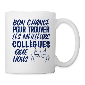Idée Cadeau Collègue. Départ Collègues Retraite. - Mug blanc - blanc - Droite