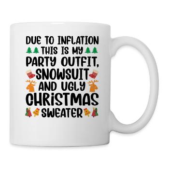 En raison de l’augmentation des prix - Dicton de Noël - Mug blanc - blanc - Droite