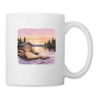 Sauna outfit for sauna fans and wellness enthusiasts - Mug - white - Right