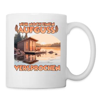 Ideales Geschenk für Sauna Fans und Wellness Fans - Tasse - Weiß - Rechts