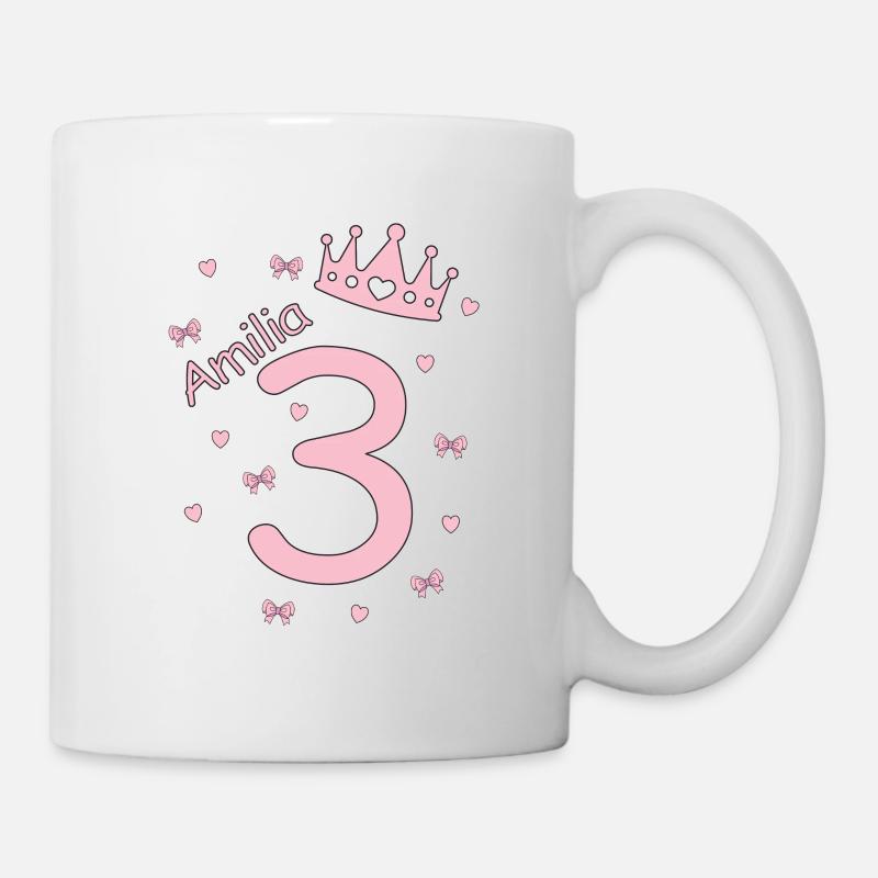 Amilia dritter Geburtstag - Tasse - Weiß