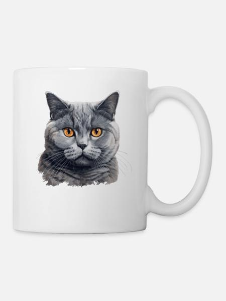 British Shorthair - Tasse - Weiß
