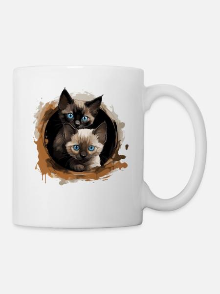 Siamese Cat Siamkatze - Tasse - Weiß