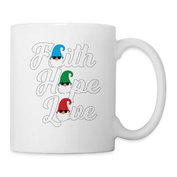 Religious Family Faith Hope Love Christmas Gnome - Mug - white - Right