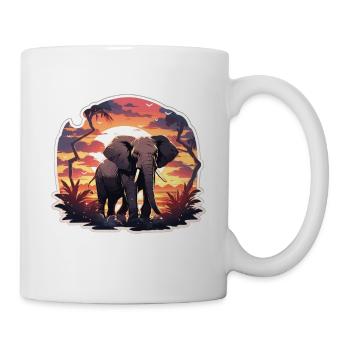 Éléphant, Éléphant, Pachyderme, Animal, Afrique, Safari - Mug blanc - blanc - Droite