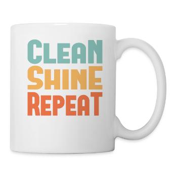 Clean Shine Repeat Detailer Accordeur d’amoureux de voiture - Mug blanc - blanc - Droite