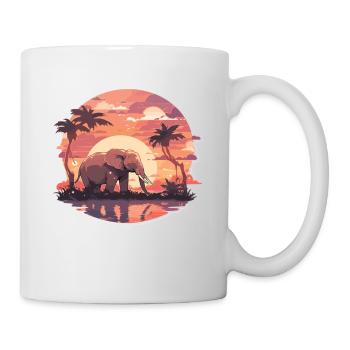 Éléphant, Éléphant, Pachyderme, Animal, Afrique, Safari - Mug blanc - blanc - Droite
