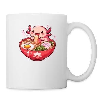 Mais d’abord, l’axolotl sucré mange des ramen - Mug blanc - blanc - Droite