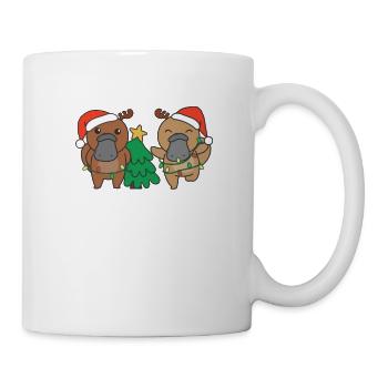 Ornithorynque Noël Animaux d’hiver - Mug blanc - blanc - Droite