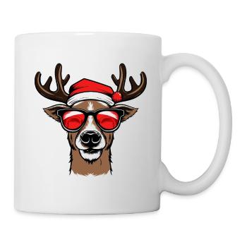Merry Christmas Reindeer Xmas Family Men Women - Tasse - Weiß - Rechts