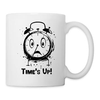 Le temps est écoulé : Réveil - Mug blanc - blanc - Droite