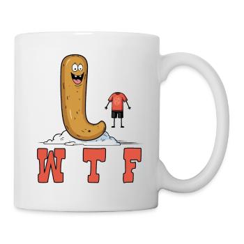 WTF Verrückt Dummes und irrer Unsinn - Tasse - Weiß - Rechts