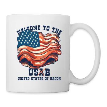 Welcome to the United States of Bacon - Mug - white - Right