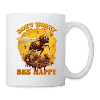 Don't Worry Bee Happy 46 - Mug - white - Right