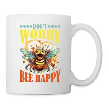Don't Worry Bee Happy 47 - Mug - white - Right