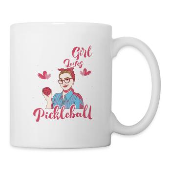 Just A Girl Who Loves To Play Pickleball Paddle Pl - Mug - white - Right