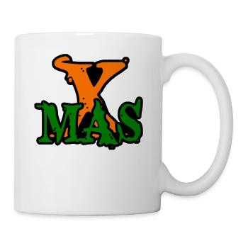 X-Mas Joy Fröhliche Weihnachten - Tasse - Weiß - Rechts