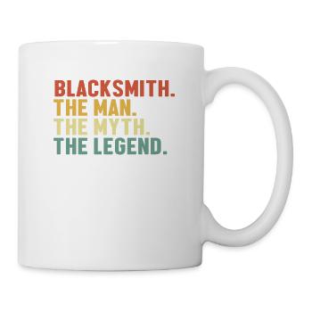 Blacksmith Man Myth Legend Forging Kunstschmied - Mug - white - Right