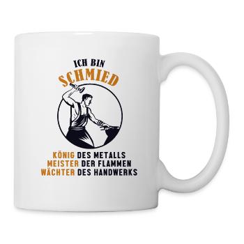 Schmied König Meister Wächter Blacksmith Forging - Tasse - Weiß - Rechts
