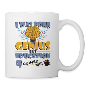 Je suis né génie - Mug blanc - blanc - Droite