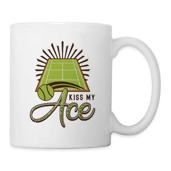 Tennis Lover, Kiss My Ass, Funny Tennis - Mug - white - Right