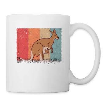 Kangourou Retro Australie Vintage - Mug blanc - blanc - Droite