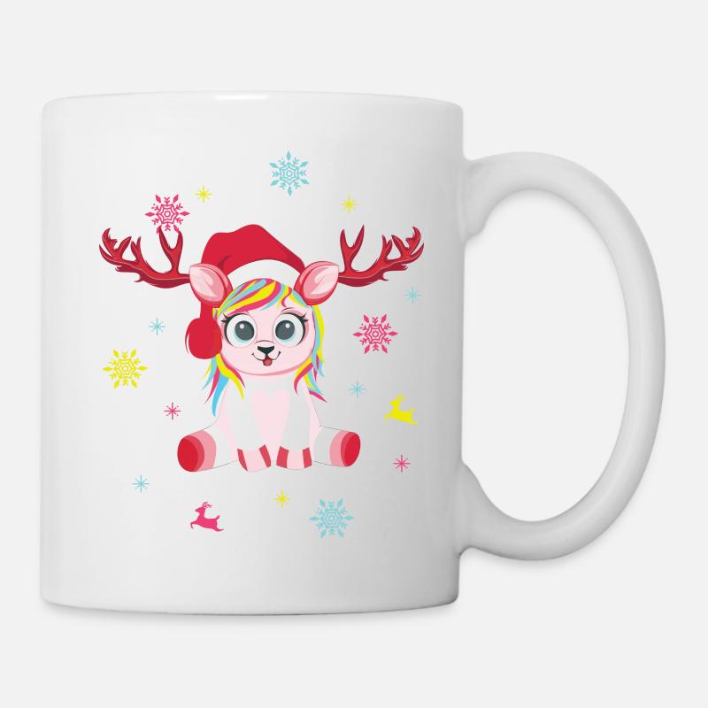 Fille de renne magique - Mug blanc - blanc