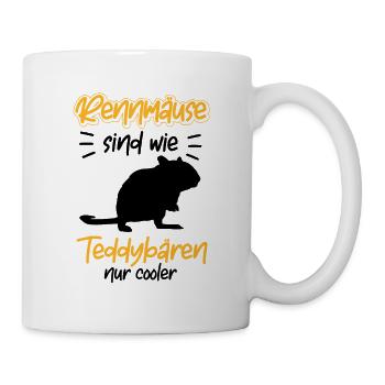 Rennmaus ist cooler Nagetier Gerbil - Tasse - Weiß - Rechts