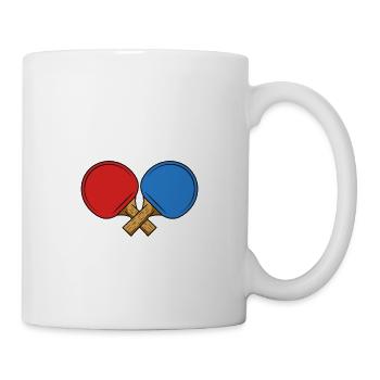 Tennis de table dictant raquette de tennis de table - Mug blanc - blanc - Droite