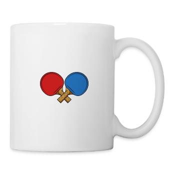 Tennis de table dictant raquette de tennis de table - Mug blanc - blanc - Droite