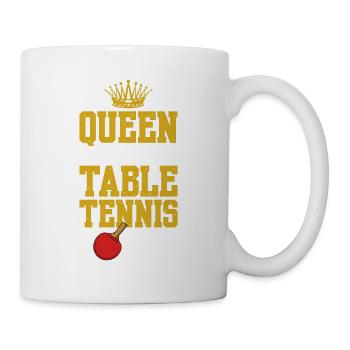 Tennis de table dictant raquette de tennis de table - Mug blanc - blanc - Droite