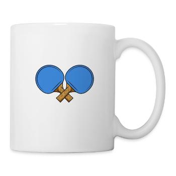 Tennis de table dictant raquette de tennis de table - Mug blanc - blanc - Droite